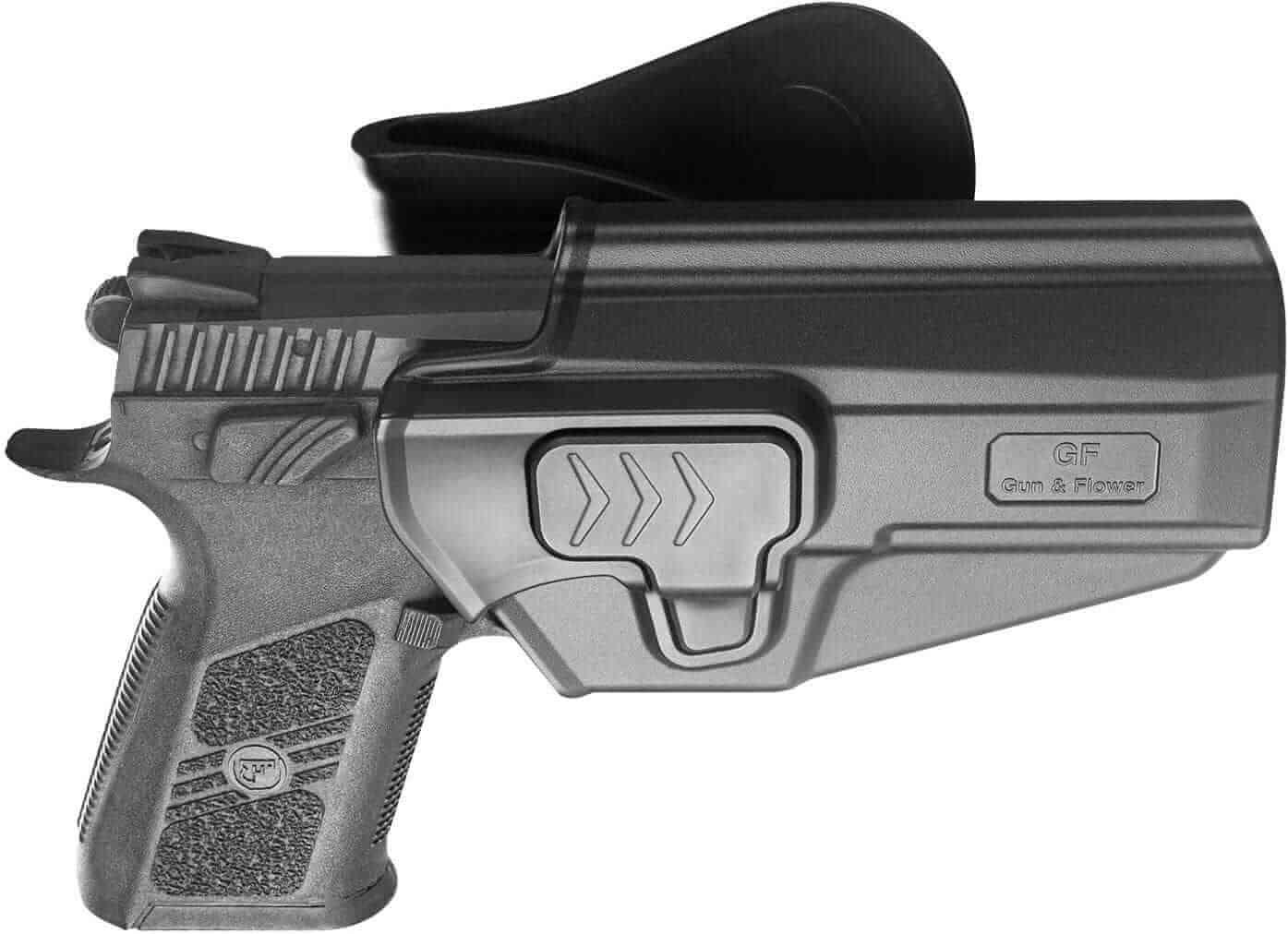 Gun & Flower Polymer OWB Holster Right CZ P07/P09 Polymer OWB Paddle Holster Right Hand