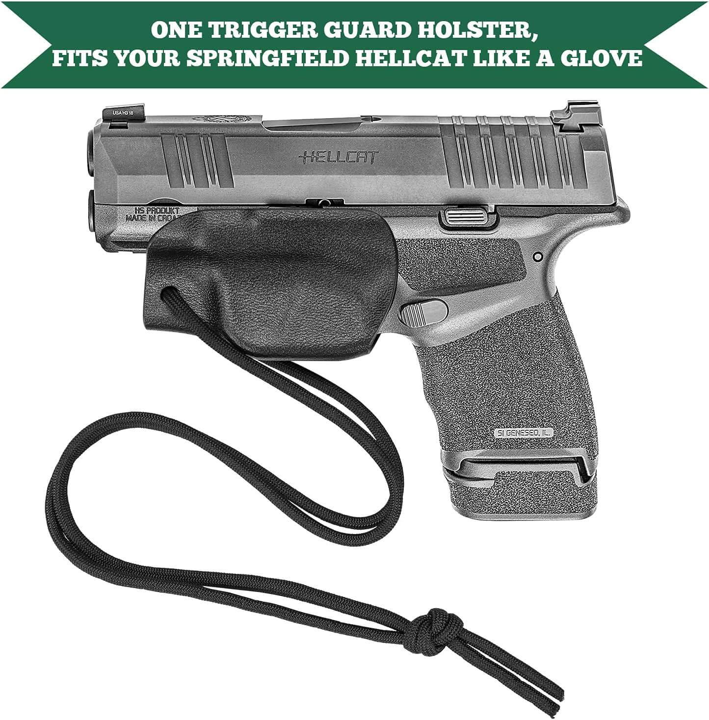 Kydex Trigger Guard Holster w/ Paracord, Glock19/43,Taurus G2C/G3C, Sig P365, Hellcat, Ruger, S&W Gun & Flower