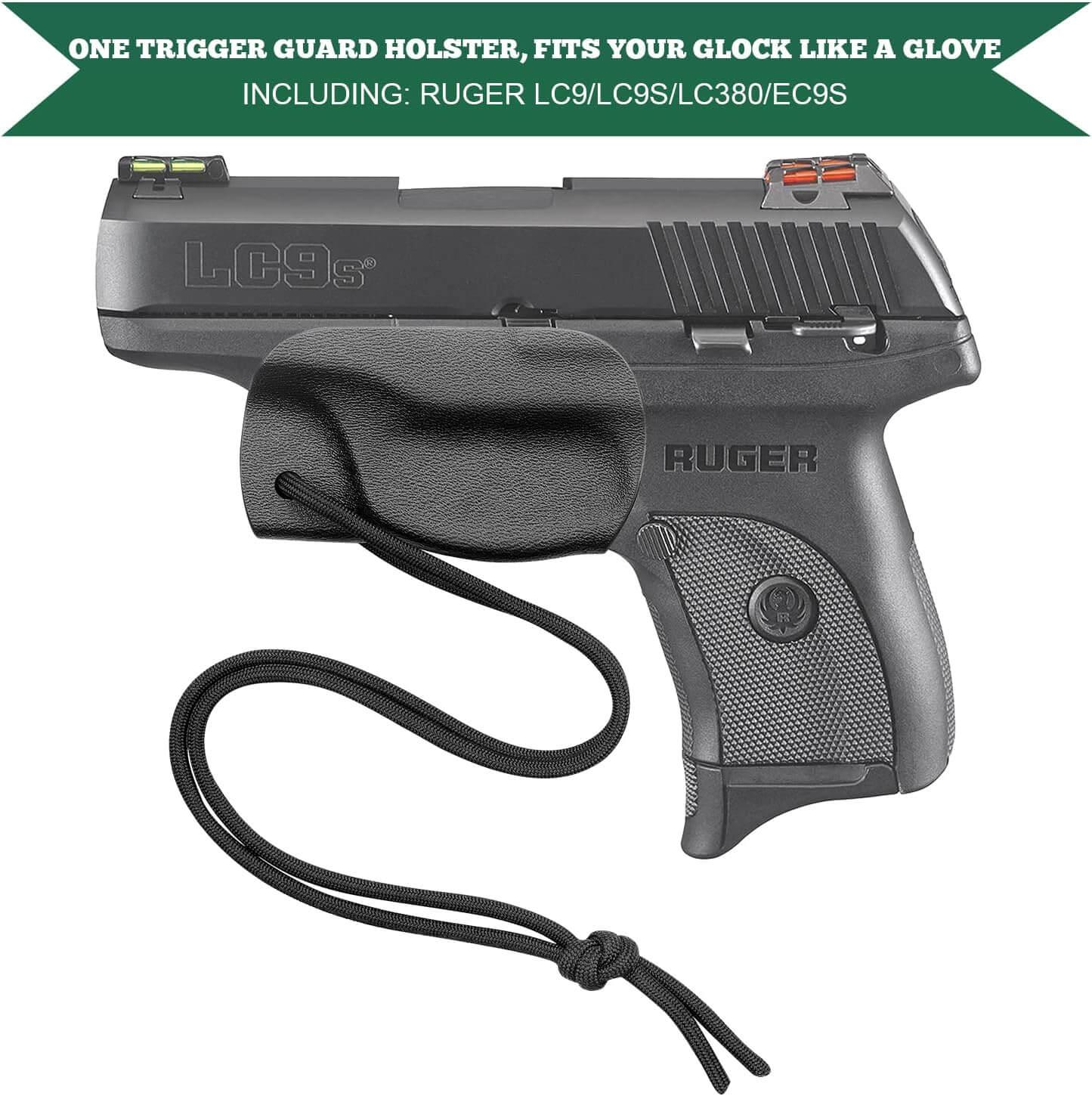 Kydex Trigger Guard Holster w/ Paracord, Glock19/43,Taurus G2C/G3C, Sig P365, Hellcat, Ruger, S&W Gun & Flower