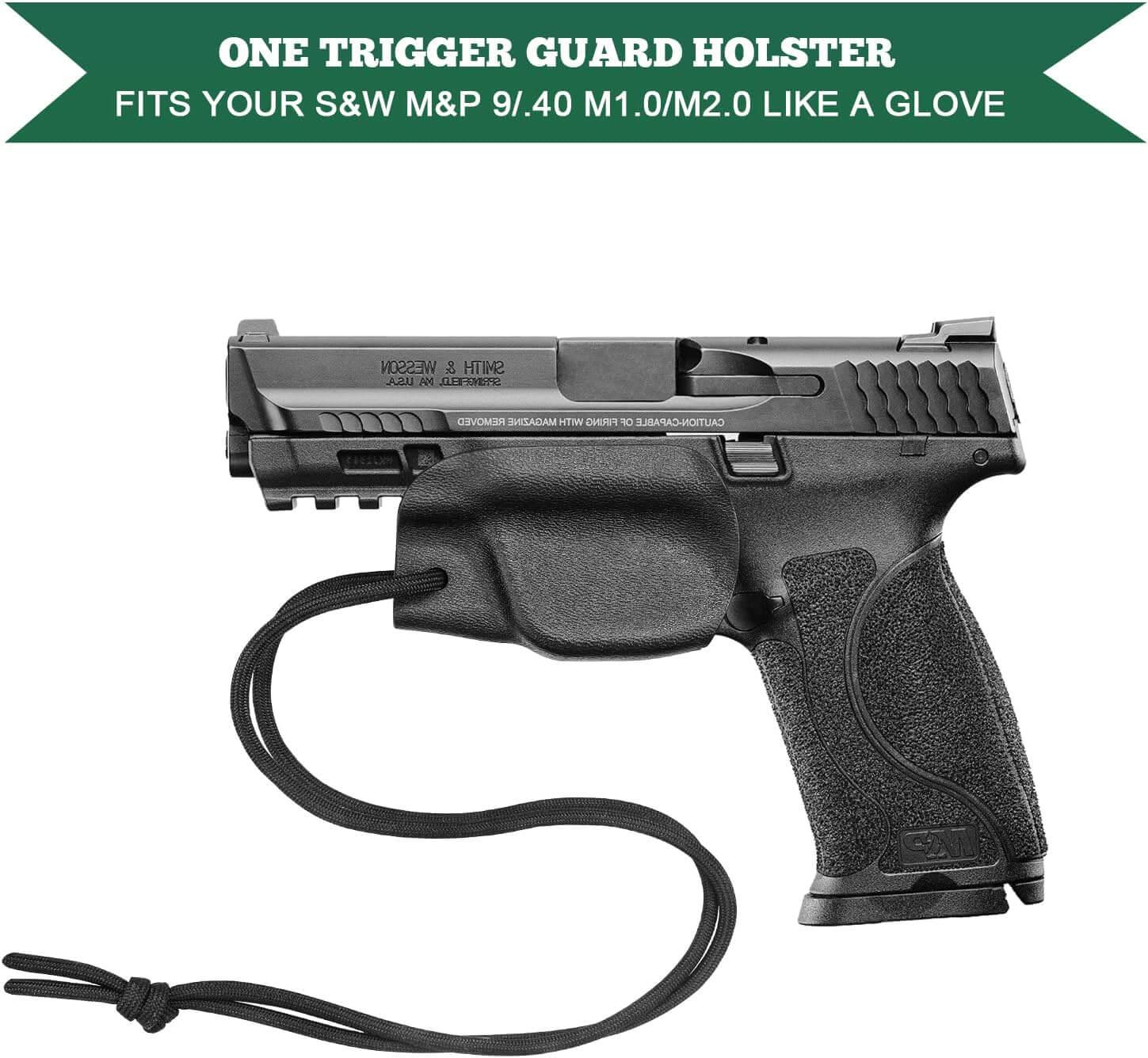 Kydex Trigger Guard Holster w/ Paracord, Glock19/43,Taurus G2C/G3C, Sig P365, Hellcat, Ruger, S&W Gun & Flower