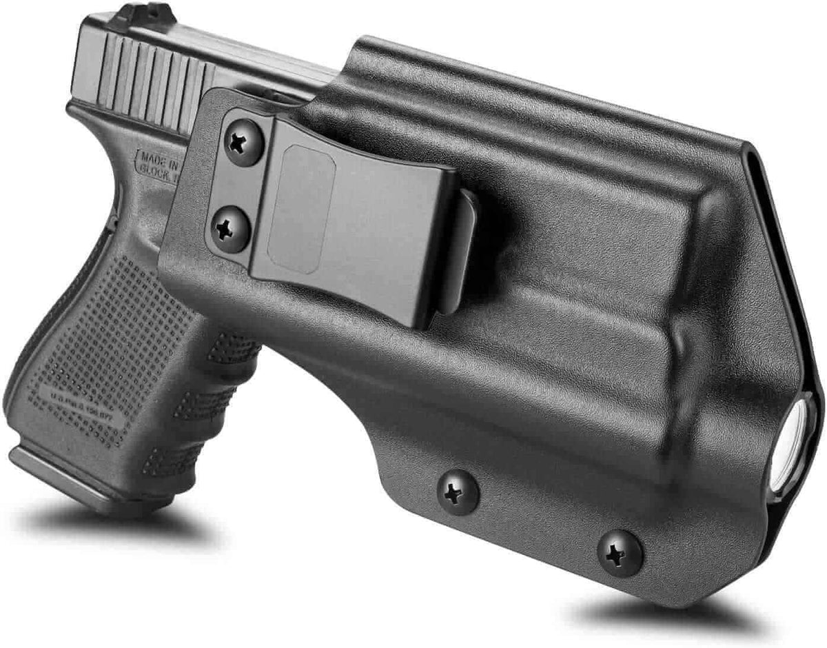 Holster Compatible with Glock 17/19 Gen 3-5 & Glock 19X/44/45 with Olight Baldr Pro/Baldr Pro R/Valkyrie PL Pro/Valkyrie Turbo, Adj. Cant, Adj. Retention, Fit 1.5'' 1.75'' Wide Belt