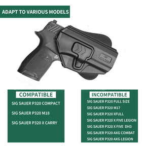 Sig Sauer P320 Compact M18 OWB Paddle Polymer Holster | Gun & Flower Gun & Flower