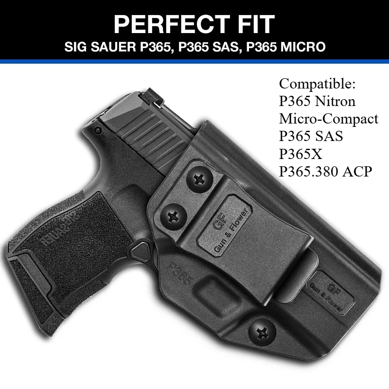 Sig Sauer P365 P365 SAS P365X P365.380 ACP P365 ROSE.380 ACP IWB Polymer Holster | Gun & Flower