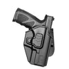 Taurus TS9 Holster, OWB Holster Fit Taurus TS9 Pistol Outside Waistband Carry Level II Retention with Index Finger Release, Right Hand