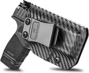 Hellcat Carbon Fiber Texture IWB Kydex Holster, Fit Hellcat 3" Micro-Compact 9mm Pistol, Right Hand | Gun & Flower