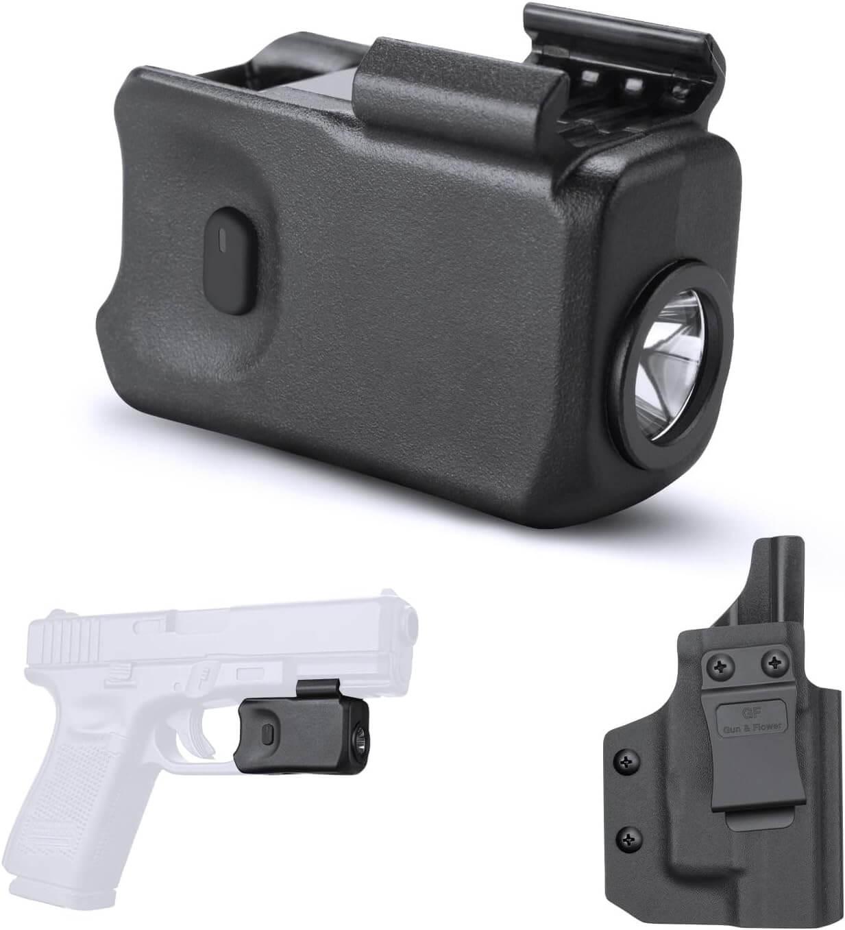 Light and Holster Combo, 150 Lumens light for Glock 19, Kydex Holster Included | Gun&Flower