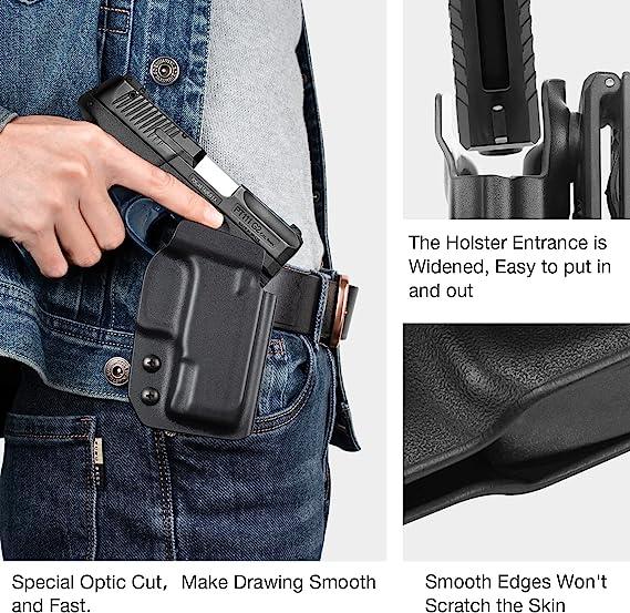 1911 OWB Kydex Holster, Fit 5'' & 4.25'' barrel, Right Hand  | Gun & Flower