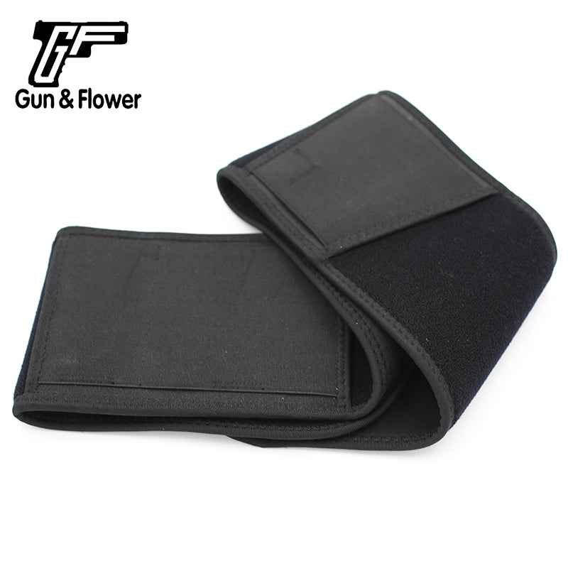 Portable Gun Belts Holster, Black Neoprene Belly Band, Tactical Gun Holster Waist Belt for Concealed Carry