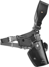 GUN & FLOWER Universal Leather Chest Holster Compatible with Glock 17/19/ 19X/ 22/43/ 43X, 1911, Taurus G2C/G3C, M&P 9, Sig P220/P226, 92FS and More, for Men and for Women, Right Hand