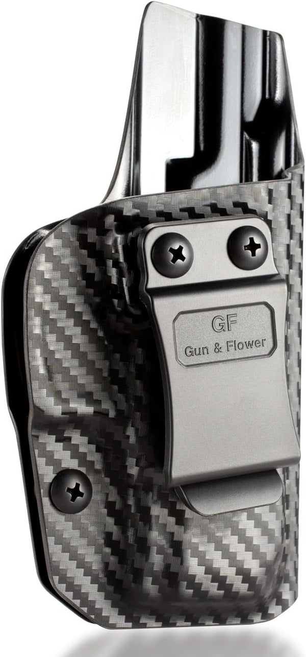 CARBON FIBER IWB kydex Holster for G17 G22 G31 (NOT FIT G22 GEN 5) - Inside waistband concealed carry, Right Hand | Gun & Flower