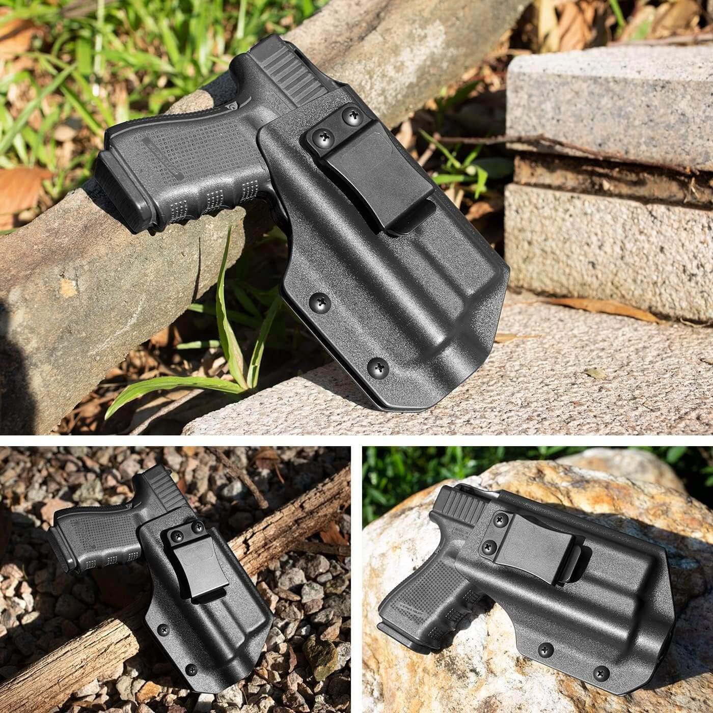 Glock 19/19X/23/32/45 Olight Baldr Mini Holster, Right Hand, Adjustable Retention