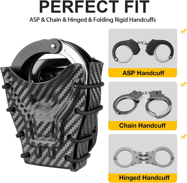 Carbon Fiber Kydex Handcuff Case/holster/holder fit 1.5