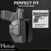 Springfield Hellcat Micro-Compact 3'' 9mm Holster, Outside Waistband Carry OWB Holster,Adjustable Cant/Index Finger Release, Right Hand