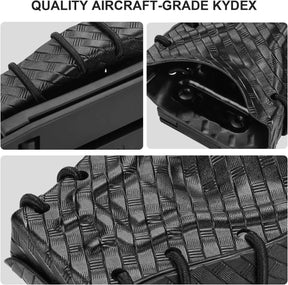 Basketweave Kydex Handcuff Case/holster/holder fit 1.5" 1.75" 2.0 and 2.25'' Belt | Gun & Flower