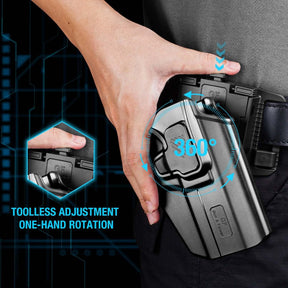 Level II Retention OWB Holster for S&W M&P 9/380 Shield EZ, Belt Loop Attachment, Quick Mounting/Dismounting|Gun&Flower