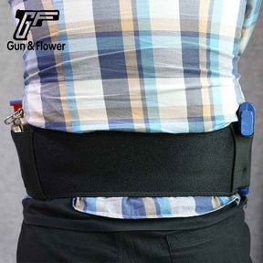 Portable Gun Belts Holster, Black Neoprene Belly Band, Tactical Gun Holster Waist Belt for Concealed Carry