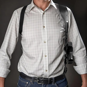 GUN & FLOWER Universal Leather Shoulder Holster Compatible with Glock 17/19/22/23, 1911, Taurus G2C/G3C, M&P 9, Sig P220/P226, 92FS, Right Hand