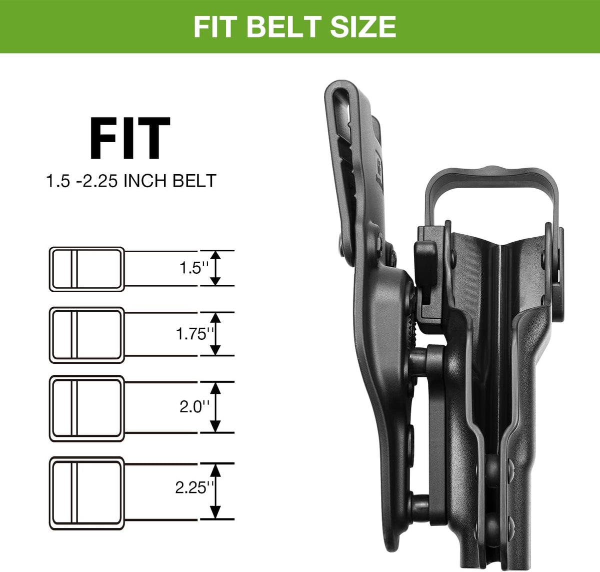 Glock 26 （Glock 19 Mod）Level II/III Retention Holster - Law Enforcement Duty Option GUN & FLOWER