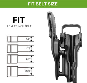 Glock 26 （Glock 19 Mod）Level II/III Retention Holster - Law Enforcement Duty Option GUN & FLOWER