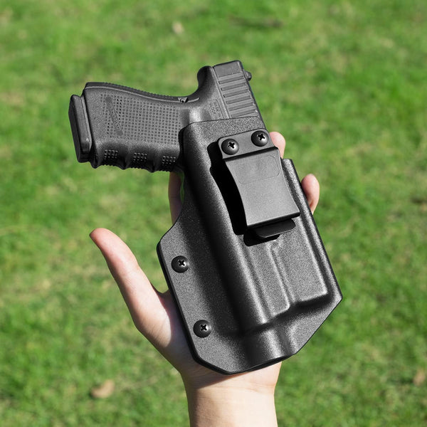 IWB Kydex Holster for Glock 19 19X 23 32 45 w/ Streamlight TLR1 -Optic Ready, Adj. Retention, Fit 1.5 & 1.75'' Wide Belt, Right Hand | Gun & Flower