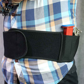 Portable Gun Belts Holster, Black Neoprene Belly Band, Tactical Gun Holster Waist Belt for Concealed Carry