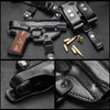 Handmade 1911 Shoulder Holster, Fit Most Non-Rail 5'' 4.25'' 4'' 1911/ Colt 1911/Elite Force 1911/ Kimber 1911, Double Mag Holder Included, Adjustable Strap for Concealed Carry, Right Handed|