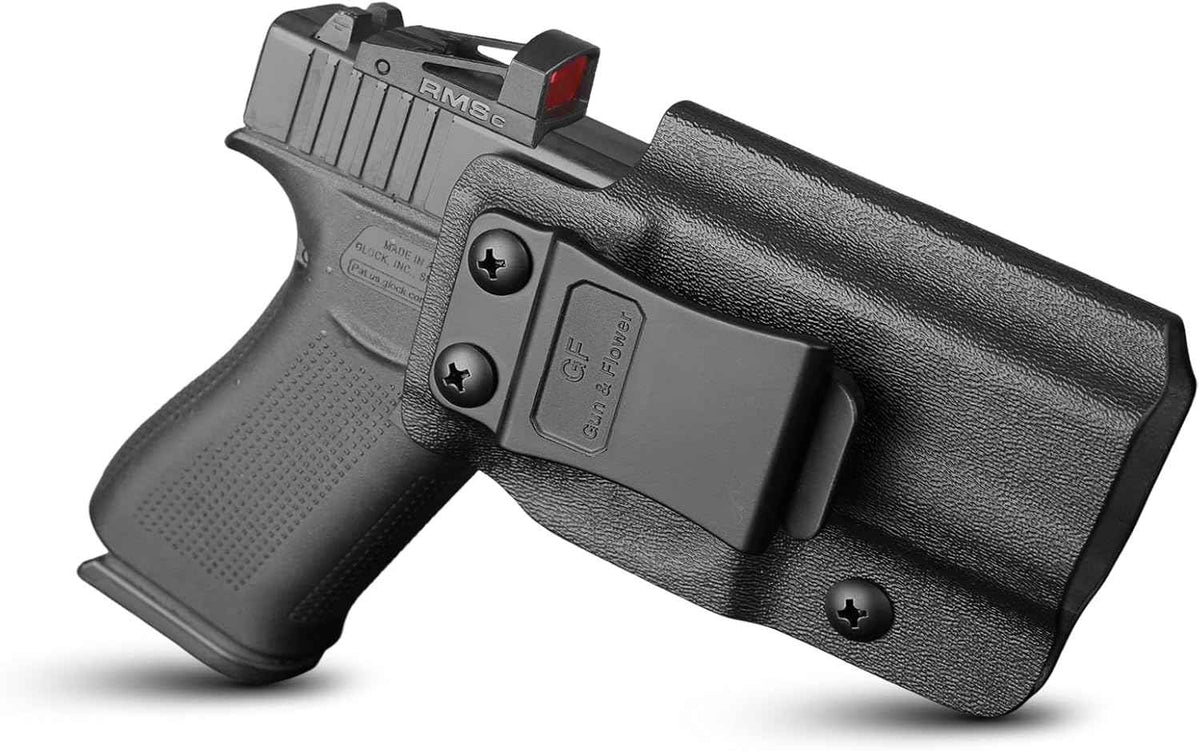Glock 43/43X/43X MOS IWB Kydex Holster - Optic Cut, Adjustable Cant & Retention, Full Sweat Guard, Concealed Carry Right Hand (No Light/Laser)