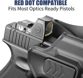 Glock 17/19/19X/23/45 OWB Holster - Level II Index Finger Release, Adjustable Retention, 360° Paddle, Precision Fit Right Hand