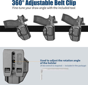 Smith & Wesson Bodyguard 2.0 OWB Holster - Level II Retention, RDS / Optic Ready, Fixed 1.5" Belt Clip, Outside Waistband Right Hand