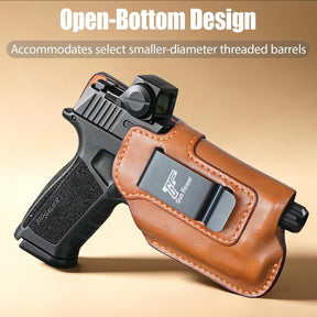 Sig Sauer P365 X-Macro IWB Leather Holster w/TLR-7 X Light - Light-Bearing Concealed Carry, Fits P365 X-MACRO / TACOPS / COMP, Optic Cut, 1.5"-1.75" Belts, Right Hand