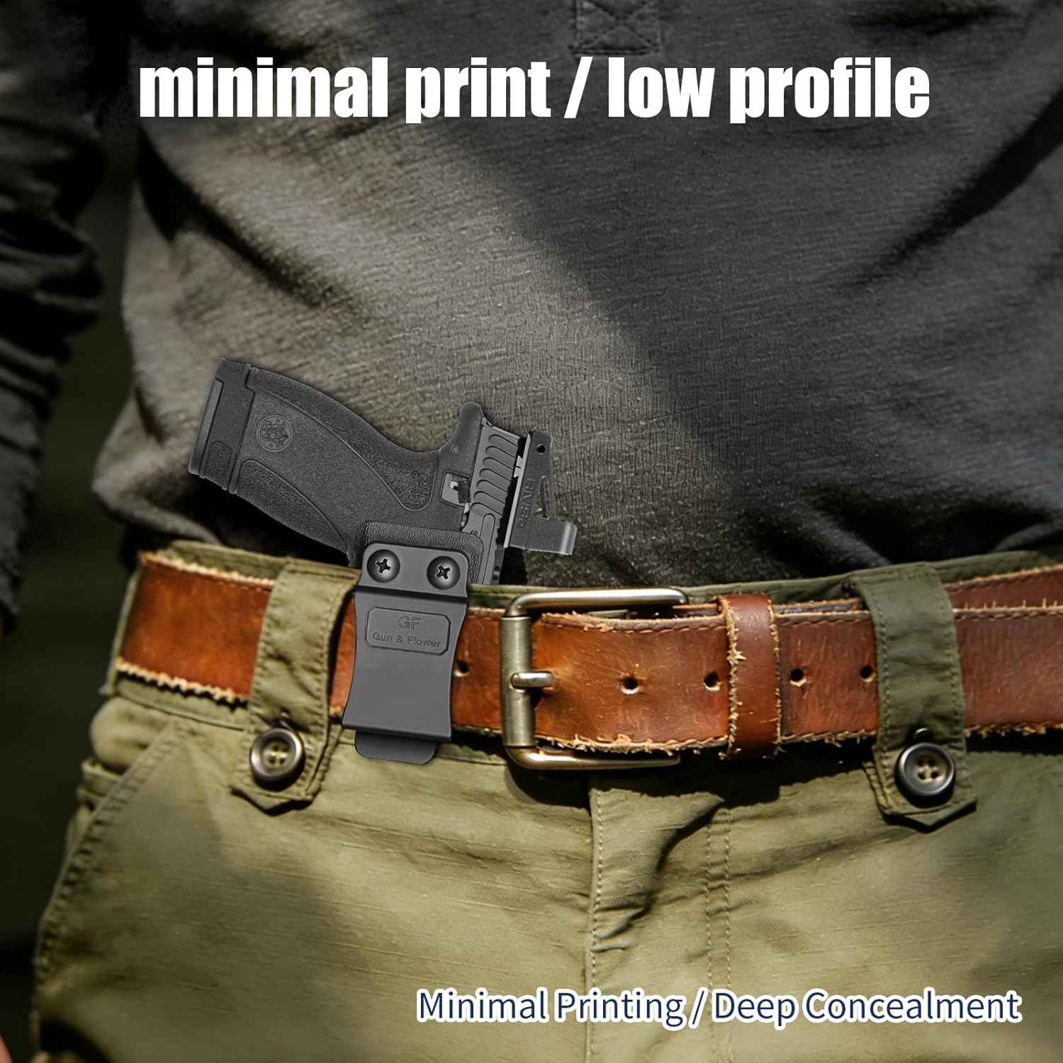 S&W Bodyguard 2.0 IWB Kydex Holster - Optic Cut, Adjustable Cant & Retention, Concealed Carry Inside Waistband, Right Hand