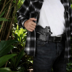 Glock 17/19 IWB Holster with Claw - Optic Cut, Adjustable Ride Height & Retention, Fits G19X/34/44/45 (Gen 1-5), G32 (Gen 3-4) & MOS Models, Right Hand GUN & FLOWER