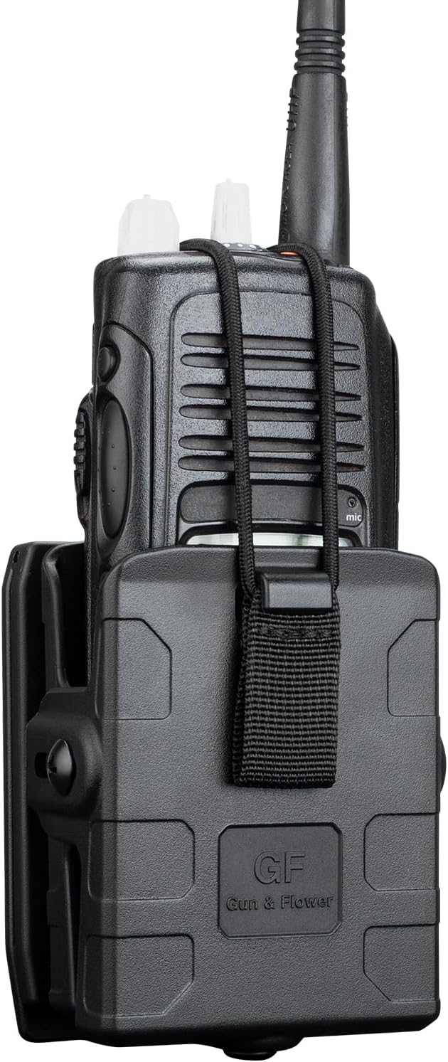 Gun & Flower Molle – Durable Black for Radios, Secure Fit, Easy Attachment for Outdoor, Tactical, and Work Use GUN & FLOWER
