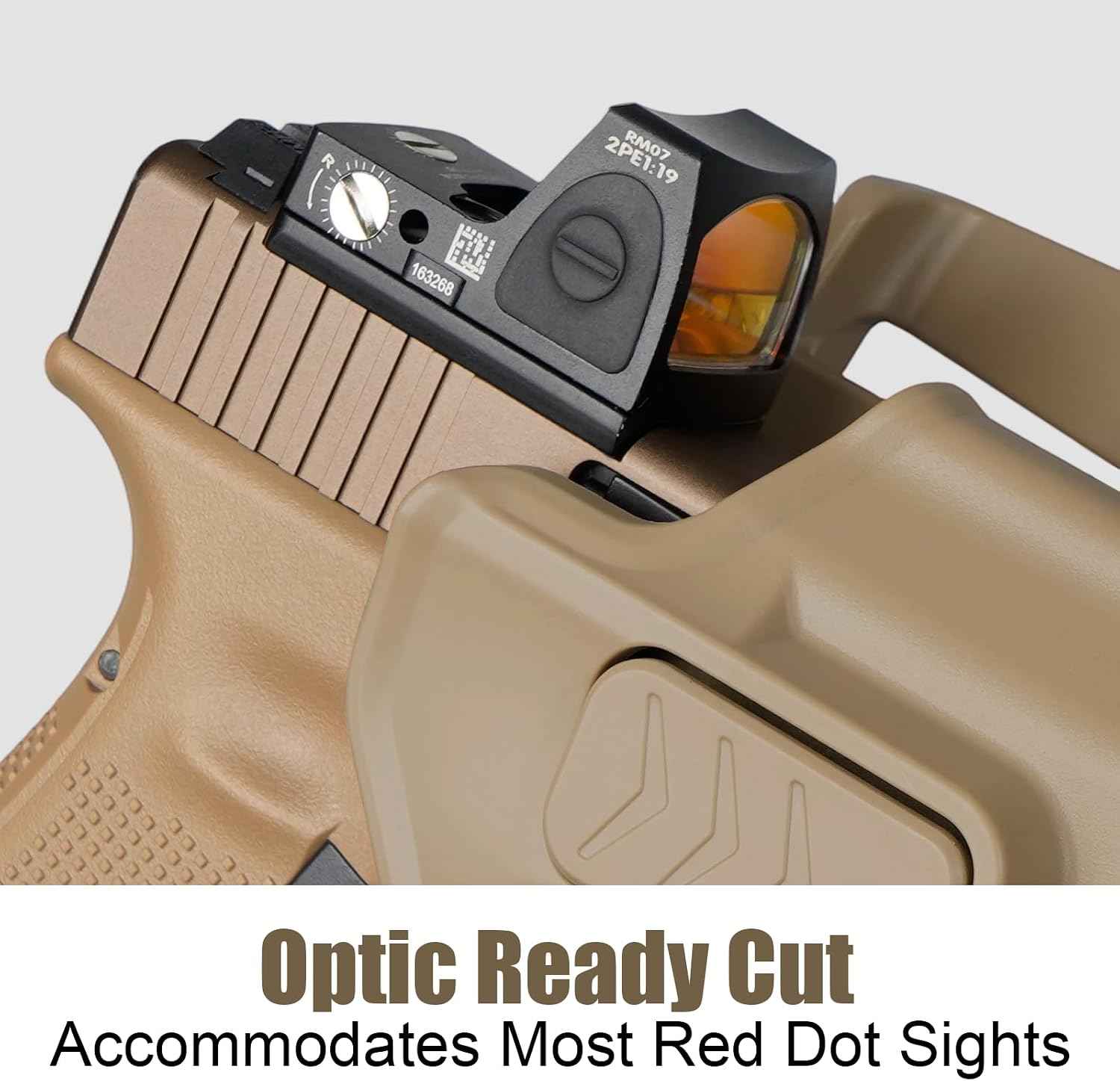 Glock 17/19/19X/22/23/44/45 OWB Holster - Level II Index Finger Release, Optic Ready / MOS Compatible, Fits Ruger RXM, PSA Dagger Compact & Glock 31/32 Gen1-6, Adjustable Retention, Right Hand