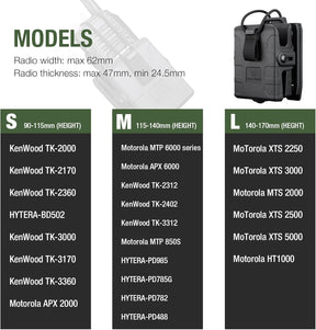 Gun & Flower Molle – Durable Black for Radios, Secure Fit, Easy Attachment for Outdoor, Tactical, and Work Use GUN & FLOWER