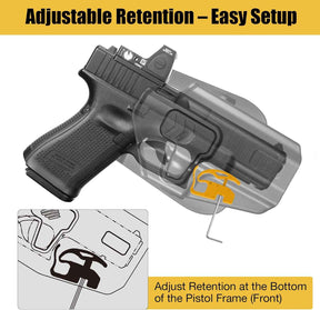 Glock 17/19/19X/45 MOS OWB Paddle Holster - Level II Retention, Optic Ready, 360° Adj  GUN FLOWER