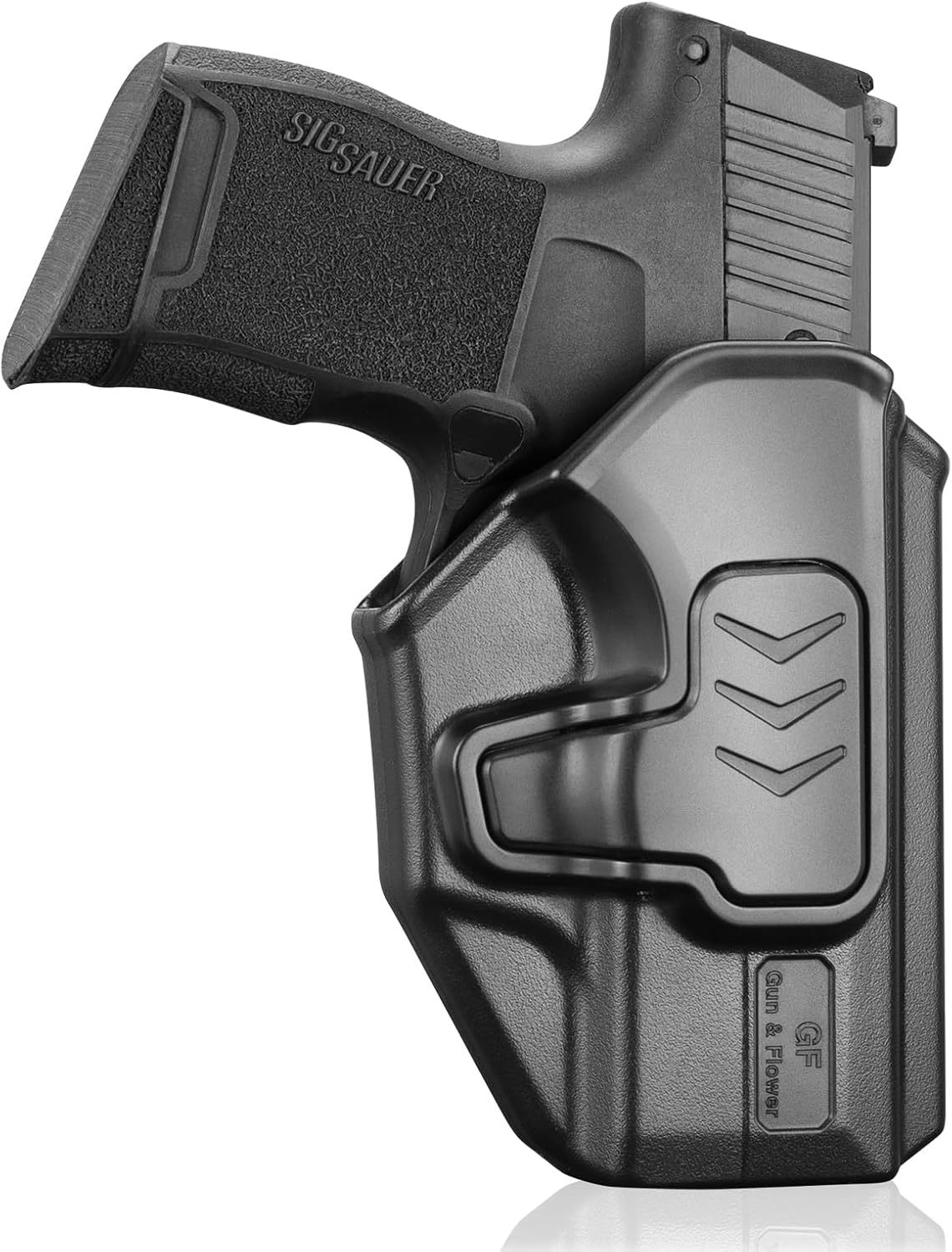 Gun & Flower Belt Clip Holster, OWB Holster for Sig Sauer P365 / P365X / P365 SAS / P365 .380, Index Finger Release, Adjustable Cant, Outside Waistband Carry, Not for XL or XMacro polymerholster