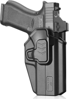 Glock 43 / 43X / 48 OWB Belt Clip Holster (MOS & Rail Versions) - Level II Retention, Fits G43X MOS with/without Rail, Multiple Attachment Options, Right Hand