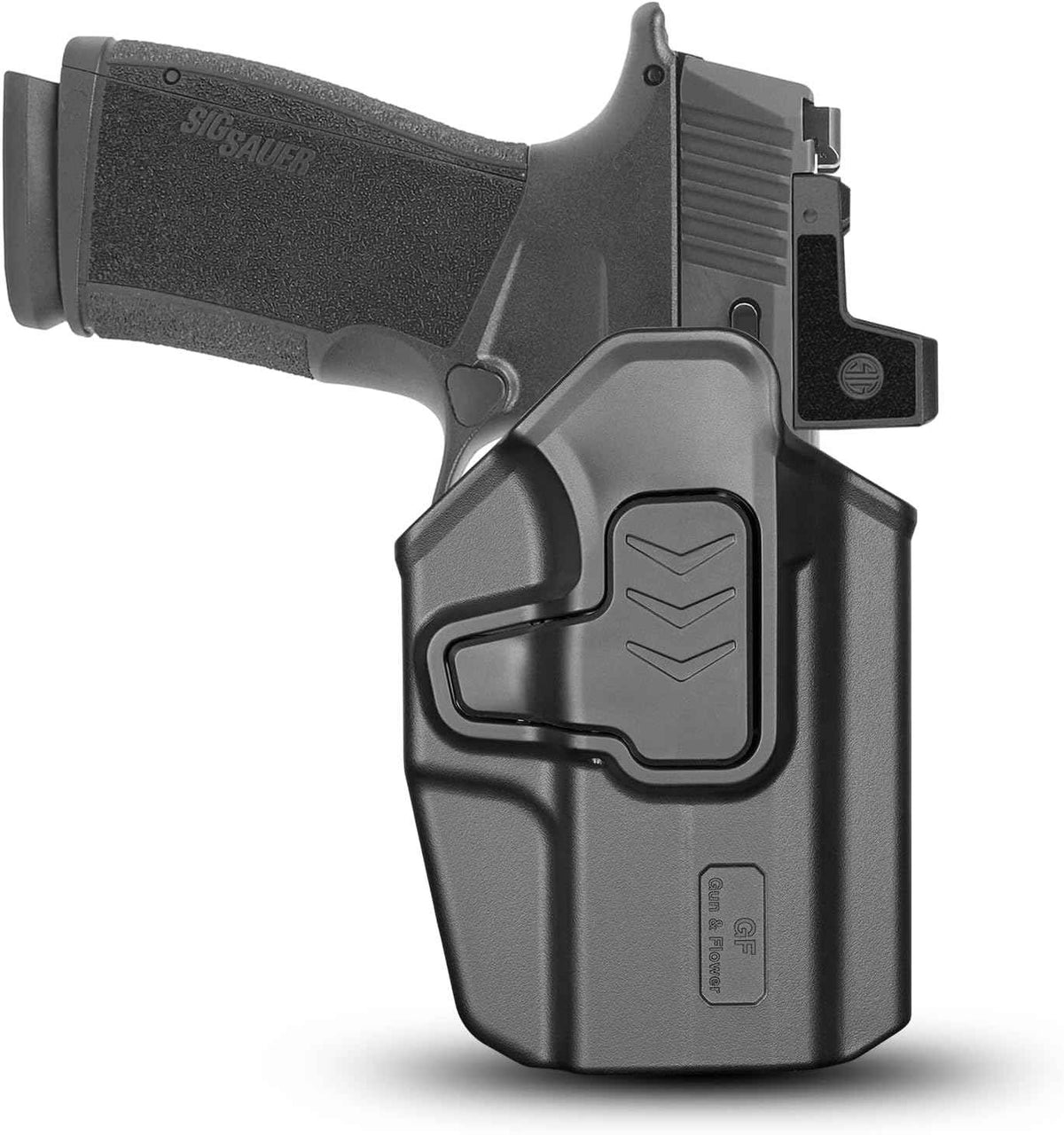 Sig Sauer P365 X-Macro OWB Belt Clip Holster - Level II Retention, 360° Adjustable Paddle or Duty Belt Clip, Injection Molded Polymer Outside Waistband, Right Hand