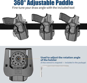 Springfield Hellcat Pro OWB Paddle Holster - Level II Retention, RDS / Optic Ready, Outside Waistband Right Hand