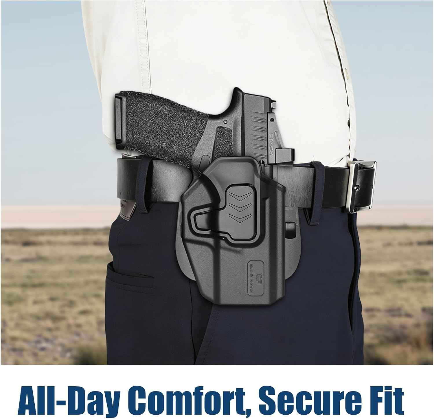 Springfield Hellcat Pro OWB Paddle Holster - Level II Retention, RDS / Optic Ready, Outside Waistband Right Hand