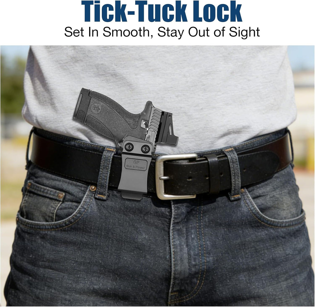 Smith & Wesson Bodyguard 2.0 IWB Holster - Level I Retention, Fixed 1.5" Belt Clip, Injection Molded Polymer Inside Waistband Concealed Carry, Right Hand