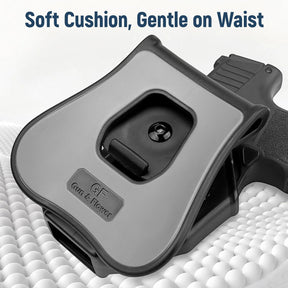 Gun & Flower OWB Paddle Holster with Silicone Backing, Compatible with P 365 / P365X / P365 SAS / P365 .380 ACP, Index Finger Release, 360° Adjustable Paddle, Outside Waistband Carry GUN & FLOWER
