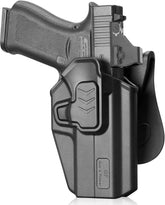 Level II Retention Glock 43 / 43X / 48 OWB Silicone Paddle Holster (MOS & Rail Versions) - Fits G43X MOS with/without Rail, Multiple Attachment Options, Right Hand