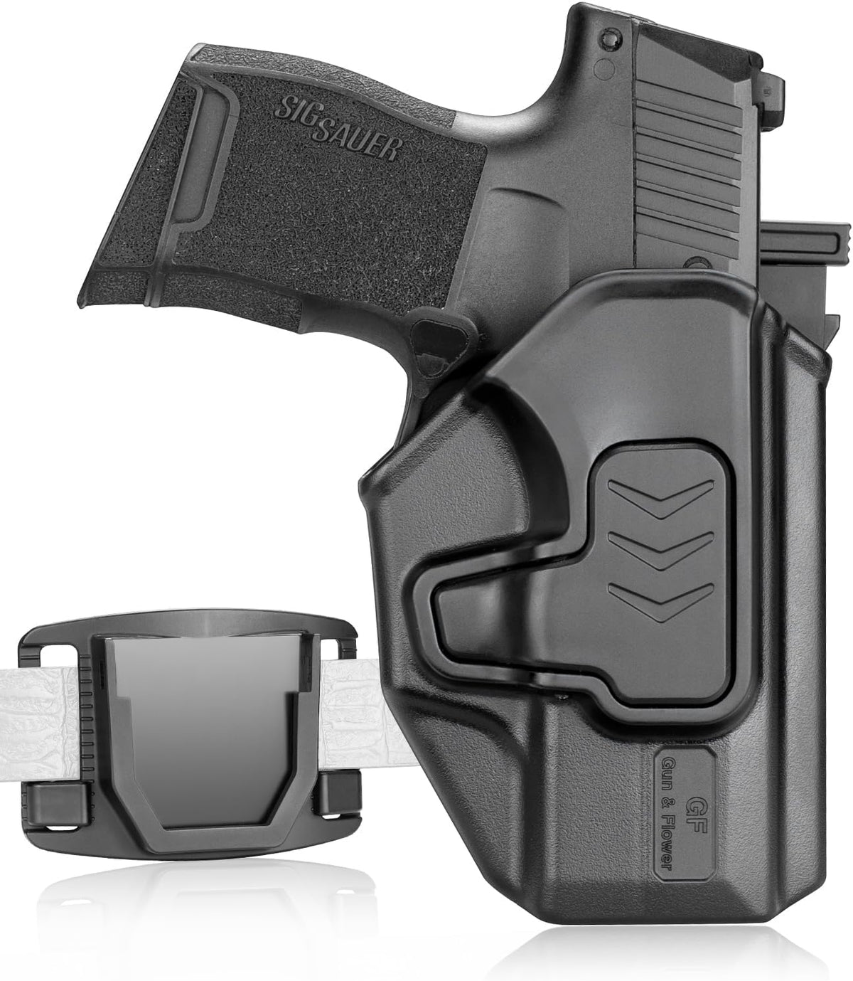 Gun & Flower P365 Quick Release Holster, OWB Holster for Sig Sauer P365X / P 365 SAS / P365 .380 ACP, Fast Detach Base, Index Finger Release, Adjustable Cant, Not for XL/XMacro GUN & FLOWER