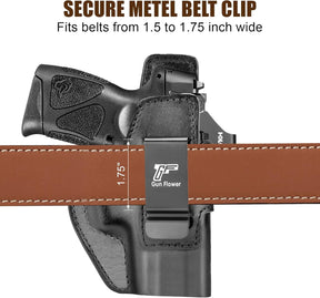 GUN & FLOWER Taurus G3C/G2C IWB Leather Holster - Premium Leather, Optic Cut & Appendix Concealed Carry, Fits 1.5"-1.75" Belts, Right Hand for G3C Toro/TX22 Compact/PT111/PT140 G2 GUN & FLOWER