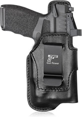 Black Leather Holster for Hellcat Pro w/TLR-7 X Sub, TLR-7 Sub & TLR-7 HL-X Sub | Optic Cut, IWB Light-Bearing Holster, Fits Hellcat Pro OSP/ Hellcat Pro Comp/ Hellcat Pro Threaded, Fits 1.5"-1.75" Belts