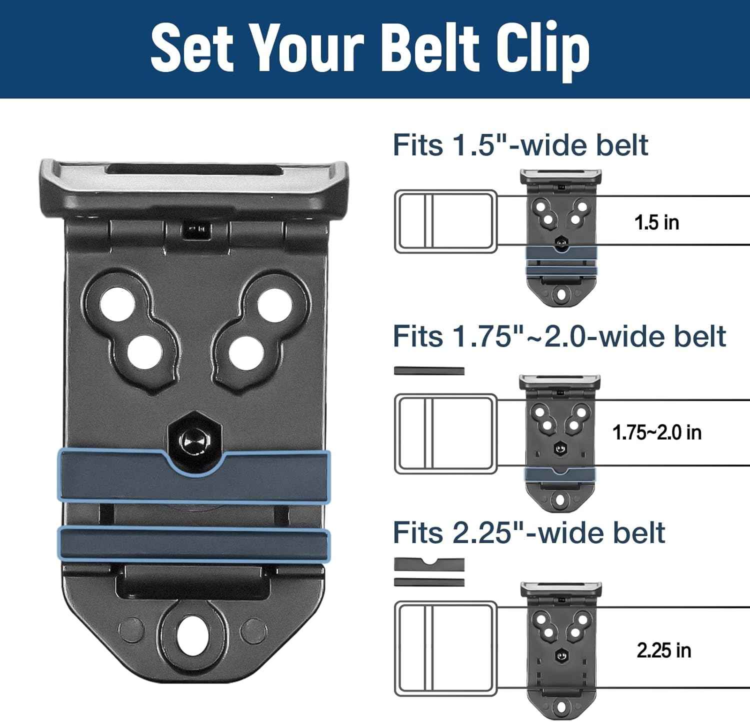 Sig Sauer P365 X-Macro OWB Belt Clip Holster - Level II Retention, 360° Adjustable Paddle or Duty Belt Clip, Injection Molded Polymer Outside Waistband, Right Hand
