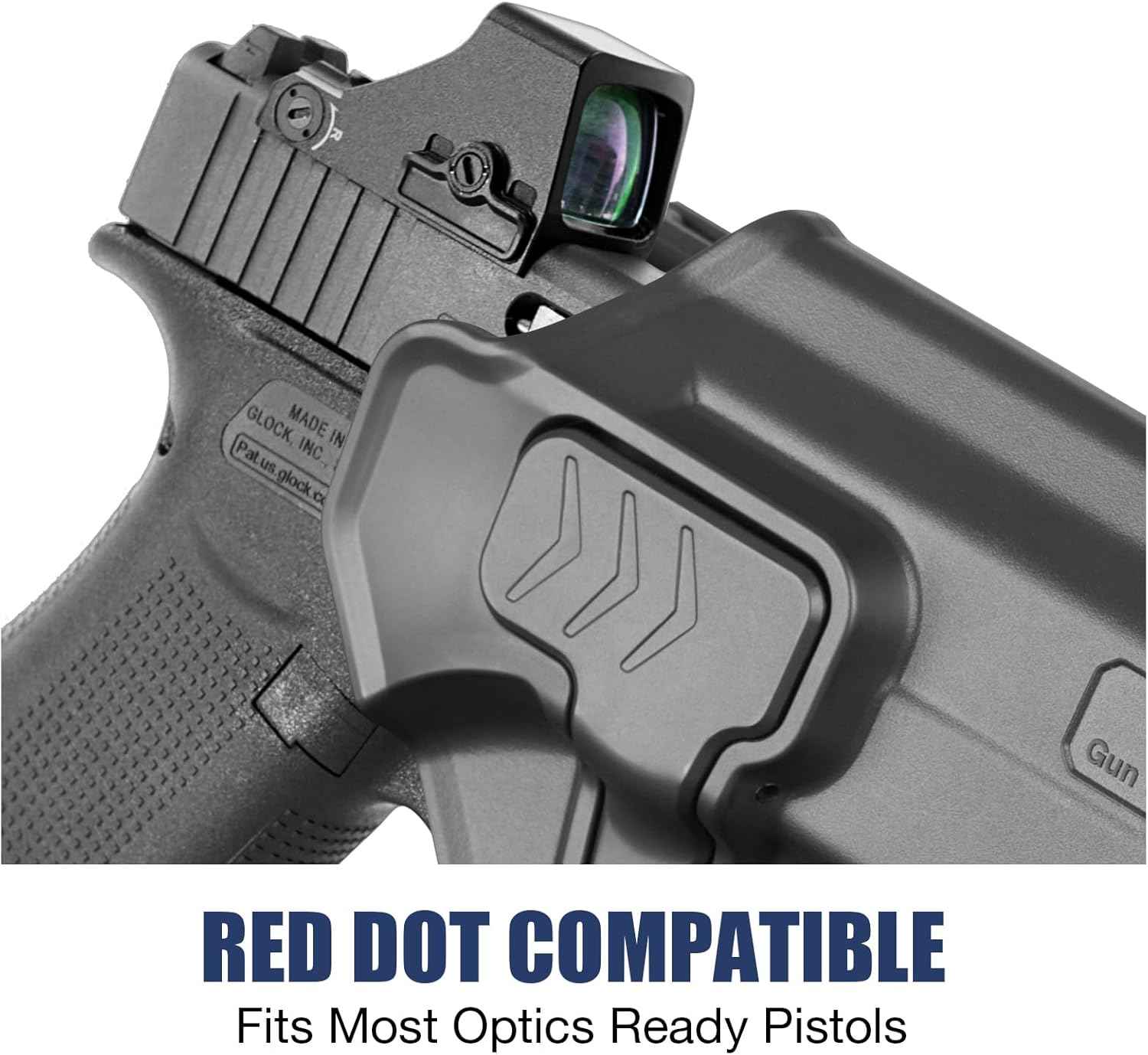 Glock 43 / 43X / 48 OWB Belt Clip Holster (MOS & Rail Versions) - Level II Retention, Fits G43X MOS with/without Rail, Multiple Attachment Options, Right Hand