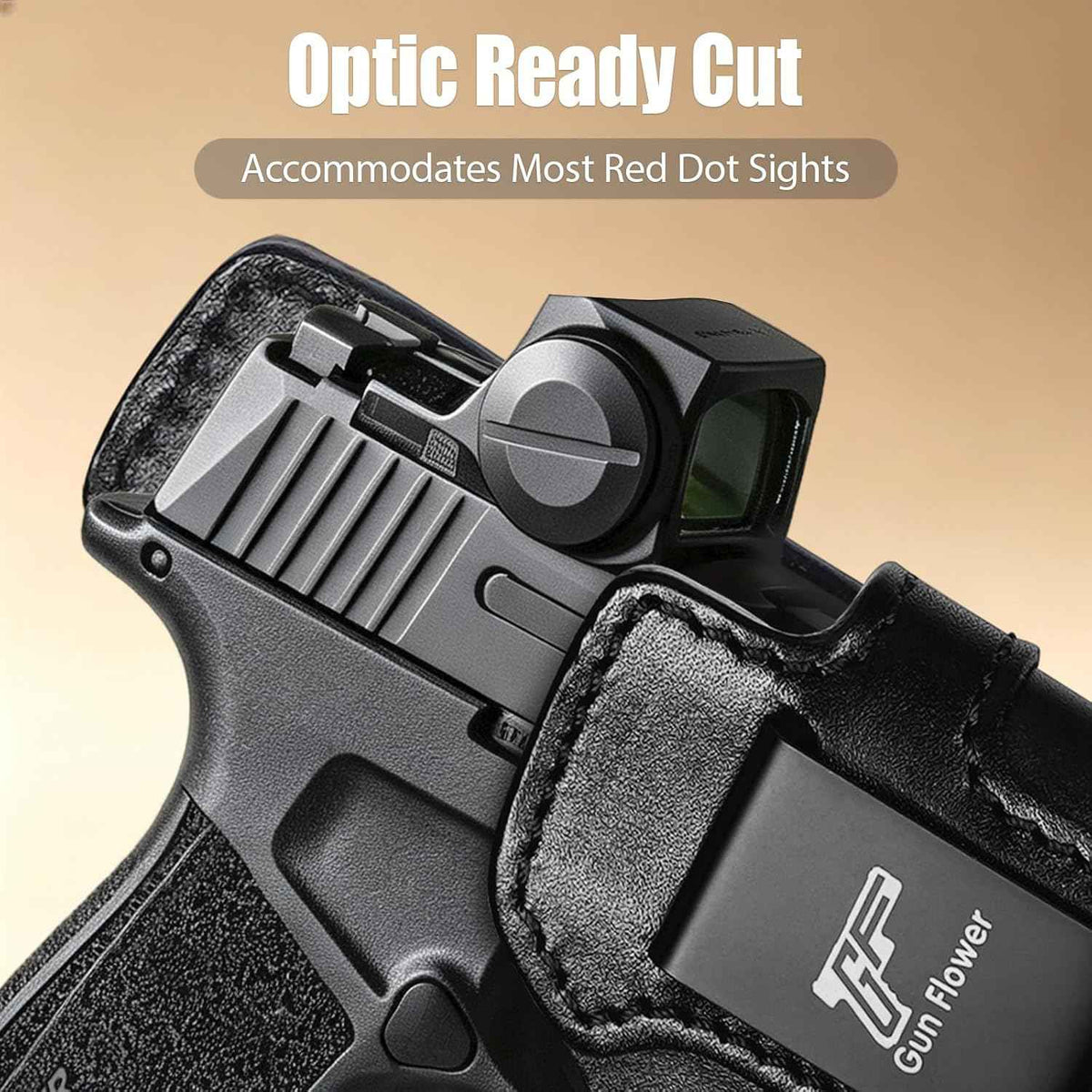 Sig Sauer P365 X-Macro IWB Leather Holster w/TLR-7 X Light - Light-Bearing Concealed Carry, Fits P365 X-MACRO / TACOPS / COMP, Optic Cut, 1.5"-1.75" Belts, Right Hand